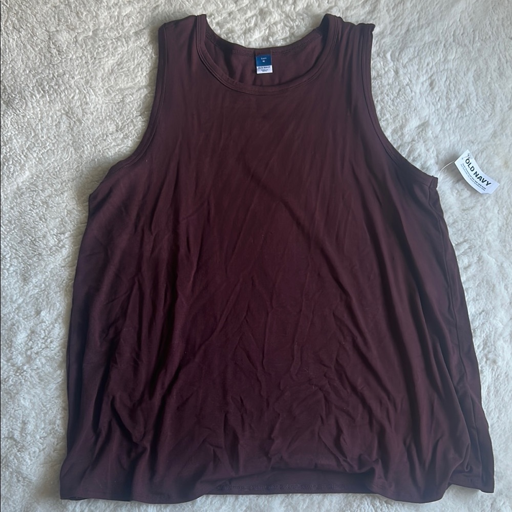 Old Navy plum/maroon luxe tank, M